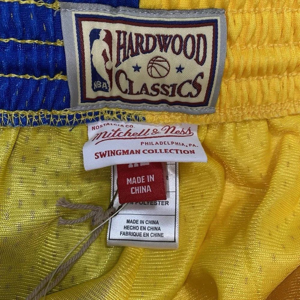 NWT Mitchell & Ness Golden State Warriors 1995 Split Swingman Shorts Mens XL